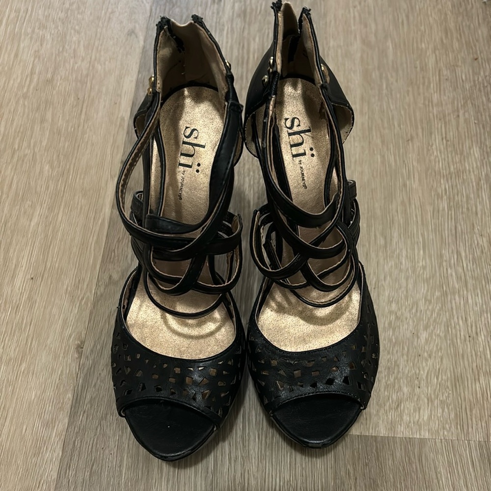 Black Strappy Heels